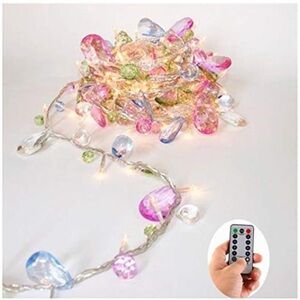 Battery Operated Fairy String Lights Warm White LED Remote Timer 8 Modes